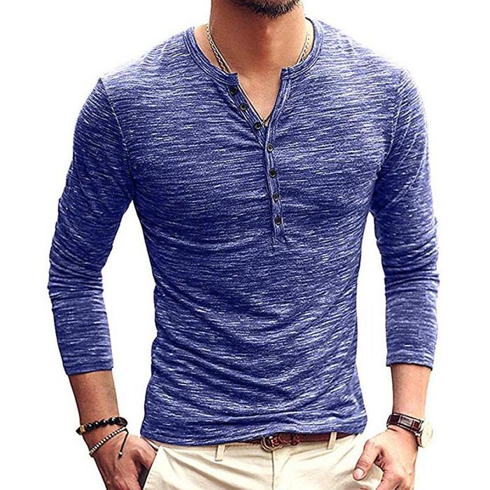 Mens T shirt Long Sleeve Casual Slim Fit Fashion Featured Image