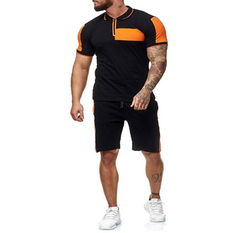 High Quality Custom Logo Strap Sports Bra -
 Men Sports Suits Contrast Zipper Polo Cheap Price Workout Fitness Supplier – Westfox