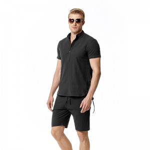 T Shirts And Shorts For Men Linen Cotton Two Pieces Summer Casual Hot Sale