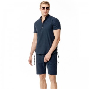 T Shirts And Shorts For Men Linen Cotton Two Pieces Summer Casual Hot Sale