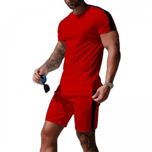 2 Pieces Set Tracksuit For Men Short Sleeve Summer Casual Sports Running GYM Wholesale