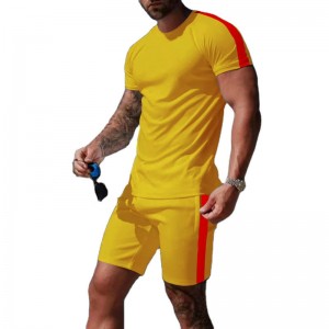 2 Pieces Set Tracksuit For Men Short Sleeve Summer Casual Sports Running GYM Wholesale