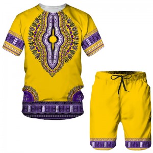 Summer Tracksuits For Men Two Piece Set 3D Printed Hip Hop T Shirt And Shorts Custom