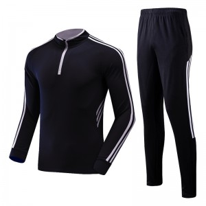 Men Jogging Suit Custom Logo Quick Dry Half Zipper Running Fitness Long Sleeve Cheap Factory