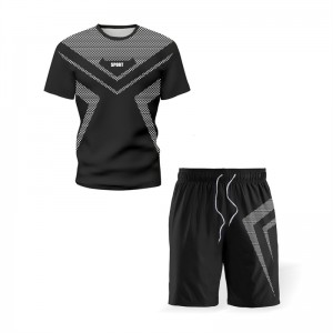 T Shirt And Shorts For Men Uniform Running Loose Sport Wear Jogging Leisure Fashion