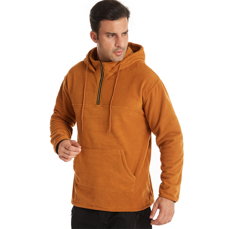 Hot sale Factory Short Hoodie -
 Fleece Hoodies Double Side Thick Quarter Zipper Warm Soft Plus Size Sports Embroidery – Westfox