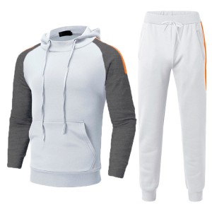 Mens Tracksuit Fleece Oversized Hoodies Joggers Contrast Two Pieces Streetwear High Quality