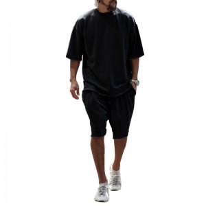 Men Sports Suit Two Pieces Set Loose Summer Nylon Private Label New Arrival