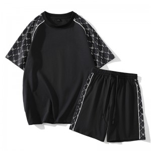 Men Sets Two Piece Casual Sports Oversized T Shirt Shorts Set Workout Custom Made Manufacture