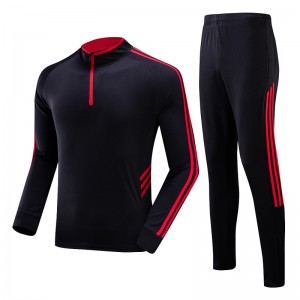 Men Jogging Suit Custom Logo Quick Dry Half Zipper Running Fitness Long Sleeve Cheap Factory
