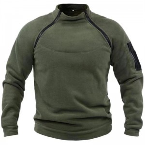 Mens Sweatshirt Fleece Pullover Loose Oversized Tops Zip Thermal Warm Breathable Factory Custom