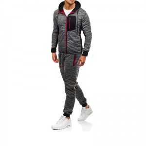 Men Tracksuit Fitted 2 Piece Sport US Size Hoodies Joggers Low MOQ Factory