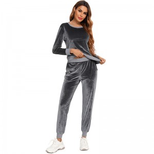 Track Suit For Women Sport Pullover Set 2 Pieces Jogging Pants Outfit Velour Wholesale OEM