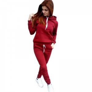 Casual Tracksuit For Women Hoodies Joggers Drawstring Two Piece Oversized Wholesale