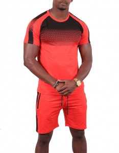 Men T Shirt And Shorts Slim Fit Uniform Active Wear Private Label Bulk Summer Athletic Manufacturer