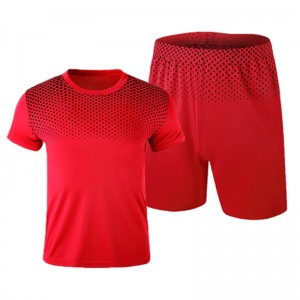 Men Sports Sets T Shirt And Shorts Jogging Summer Printing Private Label Custom
