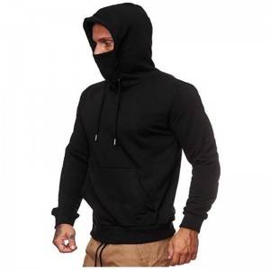 Mask Hoodie For Men Custom Logo Fleece Sports Low MOQ