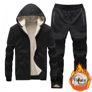 Fleece Tracksuit Men Tech Bulk Zip Up Jacket Pants Set Workout Plus Size Sports Factory