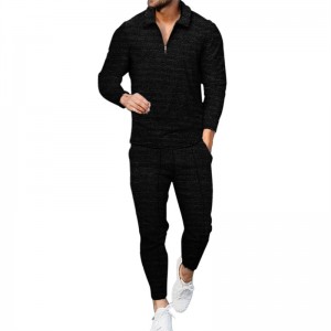 Tracksuits For Men With Quarter Zipper Sports Business Training Sublimation Workout Clothes Supplier