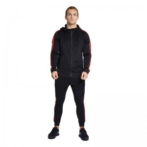 Jogging Wear Stripe Autumn Winter Polyester Workout Sports Football Slim Fit Tracksuit Stock