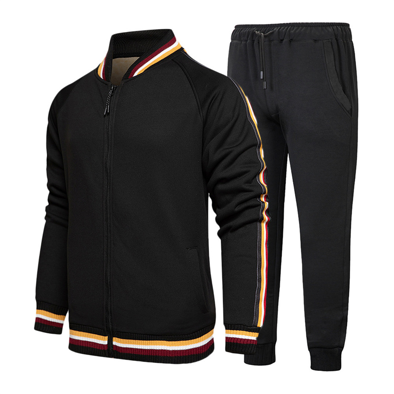 Manufacturing Companies for Women Zip Up Hoodies -
 Men Jogging Suit Varsity Jacket Joggers Sport Workout Cheap Custom Logo Latest Design Supplier – Westfox