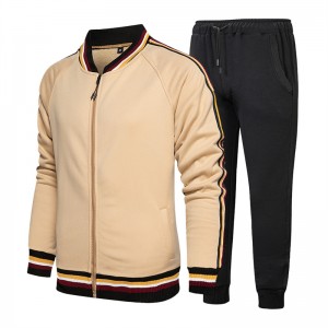 Men Jogging Suit Varsity Jacket Joggers Sport Workout Cheap Custom Logo Latest Design Supplier