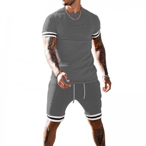 T Shirt And Shorts Set Men Plus Size Joggings Wear Running Training Bulk Wholesaler