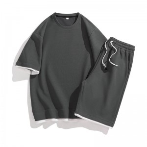 Men Tracksuit Set T Shirt Shorts Summer Jogging Sports Gym Loose Brand New Design