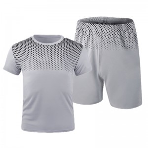 Men Sports Sets T Shirt And Shorts Jogging Summer Printing Private Label Custom