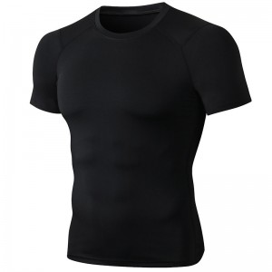 Mens T Shirt Compression Fitness Workout Training Running Active Sportswear