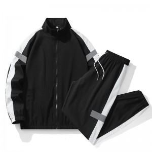Men Sports Suits Reflective Tracksuit Hip Hop Casual Cheap Long Sleeve Outerwear Hot Selling
