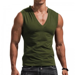 Men Vest Cotton Blend Sleeveless T Shirt Blank Gym Unisex Streetwear Oversized
