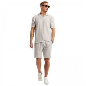 Mens Set 2 Pieces Casual T Shirt Shorts Short Sleeve Loose Summer Custom Logo