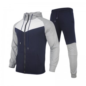 Men Jogging Suits Thick Sports Wear Tracksuits Windproof Two Pieces Custom Logo Factory