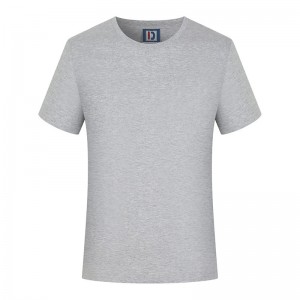 Crewneck T Shirt Unisex Business Work Short Sleeve Brand Fashion Basic