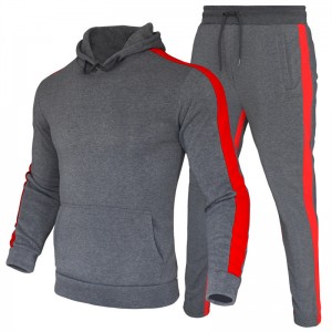 Fleece Tracksuit For Men Sweatshirt Sweatpants Pullover Two Pieces Set Thicken Custom Logo