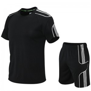 Summer T Shirts Shorts Set Short Sleeve Quick Dry Training Wear Polyester New Design Factory