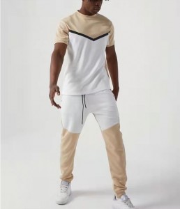 Mens Sport Suits Stripe Loose T Shirt And Shorts Sets Summer New Style