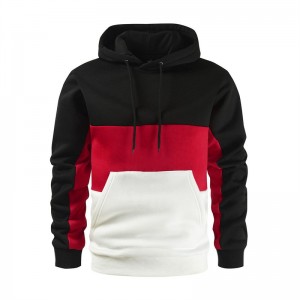 Men’s Hoodies Oversized Pullover Sweatshirt Striped Contrast Loose Autumn Winter Brand Custom Logo