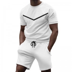 T Shirt And Shorts Set Men Summer Tracksuit Team Sports Two Pieces Unisex Custom Logo