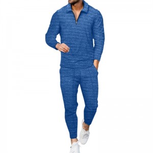 Tracksuits For Men With Quarter Zipper Sports Business Training Sublimation Workout Clothes Supplier