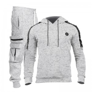 Men Sweatsuit Sport Winter Fitted Matching Hoodies Cargo Joggers OEM Brand US Size