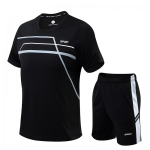 Men T Shirt Set Running Training Wear Sportsuit Jogging Basketball Uniform Factory