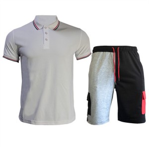 Polo Shirt Sets Golf Tracksuit Work Sports Casual Loose Running Stylish Custom Logo