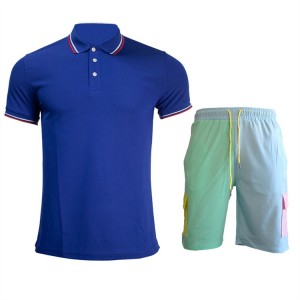Polo Shirt Sets Golf Tracksuit Work Sports Casual Loose Running Stylish Custom Logo