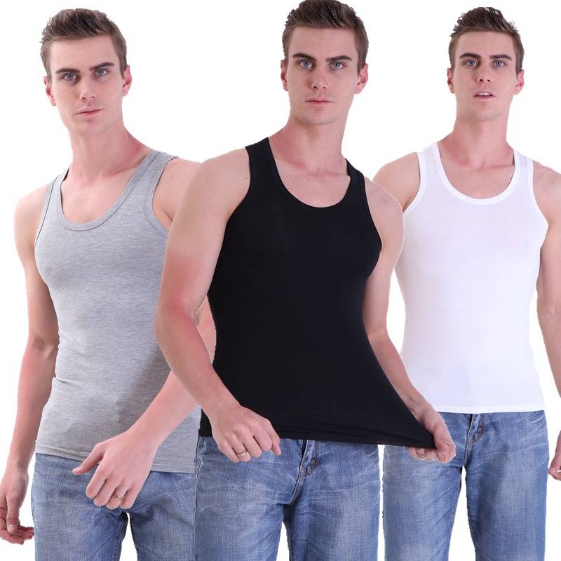 Sleeveless Tank Tops Man Oversize Blank Fashion Solid Customized Wholesale Featured Image