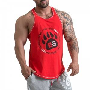 Printed Tank Tops T Shirt Men Fitness Sportswear Summer Jogging
