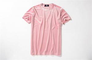 Velvet T Shirt Short Sleeve Summer Soft Loose Oversize Cheap Price Low MOQ