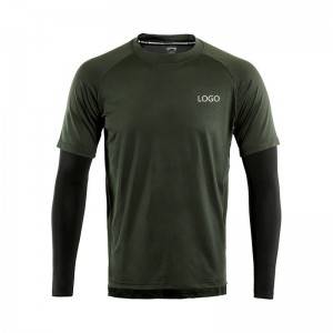Dry Fit T Shirt Men Workout Running Fitness Cycling Long Sleeve