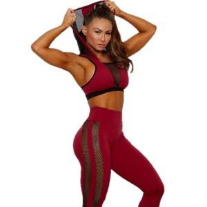 Big Discount Front Hole Sports Bra -
 Running Yoga Set Hooded With Mesh Outdoor  – Westfox